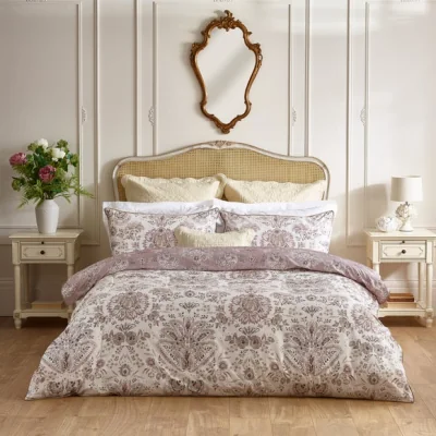 Dunelm Dorma Archive Romeo 300 Thread Count 100% Cotton Duvet Cover & Pillowcase Set