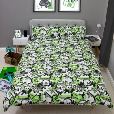 Dunelm Minecraft Quilt Cover and Pillowcase Set