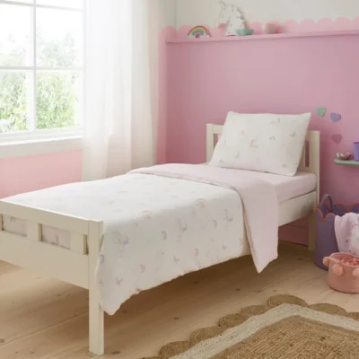 Dunelm Unicorn Cotton Muslin Quilt Cover & Pillowcase Set