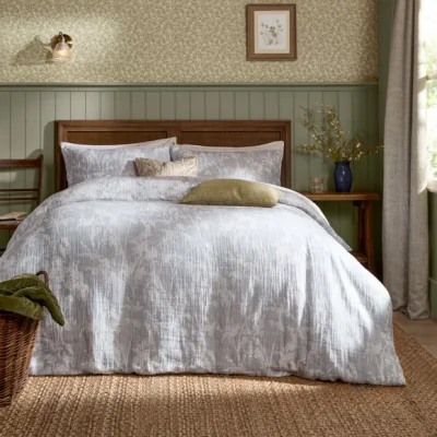 Dunelm Voyage Braeflower 100% Cotton Muslin Duvet Cover & Pillowcase Set