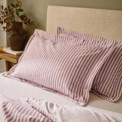 Dunelm Yard Hebden Seersucker 100% Cotton Standard Pillowcase Pair
