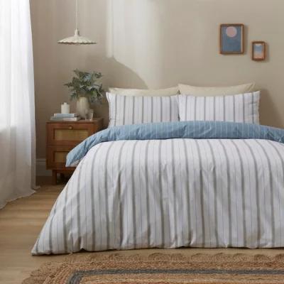 Dunelm Ultimate Stripe 100% Cotton Bedding Bundle Set