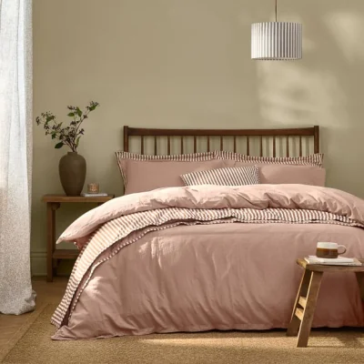 Dunelm Yard Hebden Washed Cotton Duvet Cover & Pillowcase Set