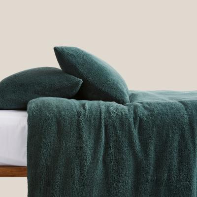 Dunelm Teddy Duvet Cover and Pillowcase Set Teddy Emerald