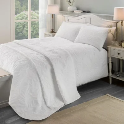 Dunelm Luana Duvet Cover and Pillowcase Set White White