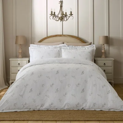 Dunelm Dorma Abbotsford 100% Cotton Sateen Duvet Cover & Pillowcase Set