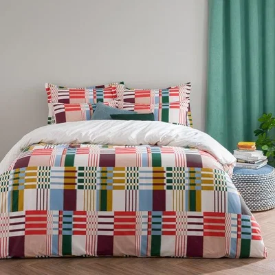 Dunelm Elements Ryker 100% Cotton Duvet Cover and Pillowcase Set