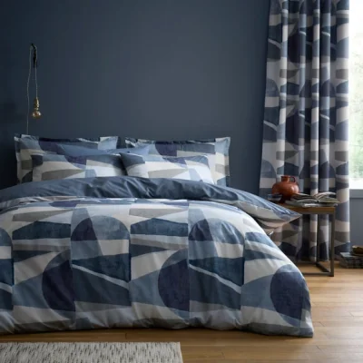 Dunelm Bronte Geo Polycotton Duvet Cover & Pillowcase Set