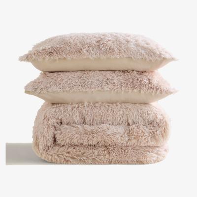 Dunelm Isola Fluffy Duvet Cover and Pillowcase Set Natural