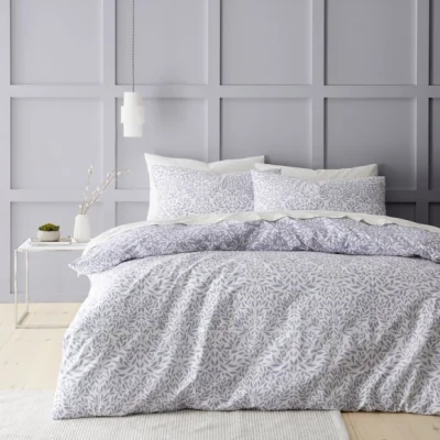 Dunelm Edna White Duvet Cover & Pillowcase Set White