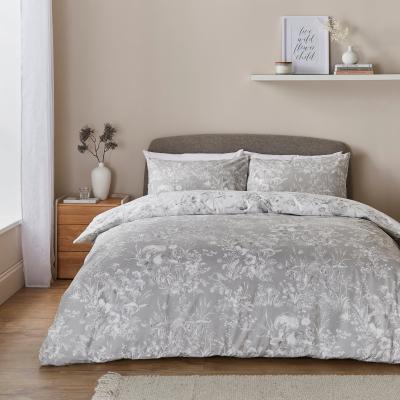 Dunelm Woodland Friends Brushed Cotton Duvet Cover and Pillowcase Set Natural