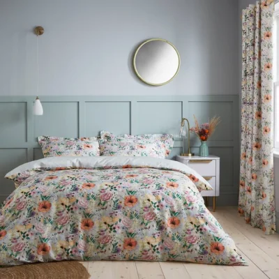 Dunelm Gillingham Floral Duvet Cover Set Blue