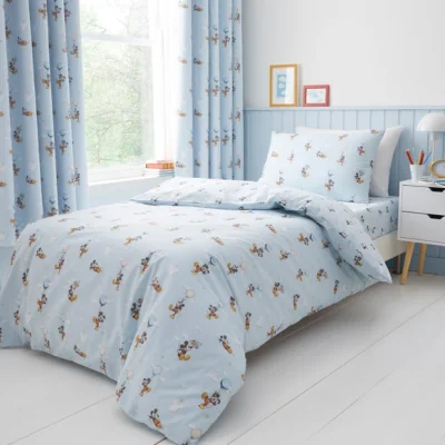 Dunelm Disney Soft Skies Mickey Mouse Quilt Cover & Pillowcase Set