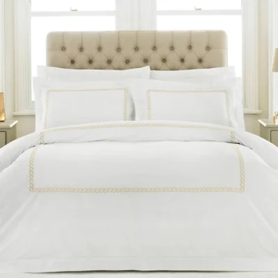 Dunelm Paoletti Cleopatra Gold 100% Cotton Duvet Cover & Pillowcase Set Gold