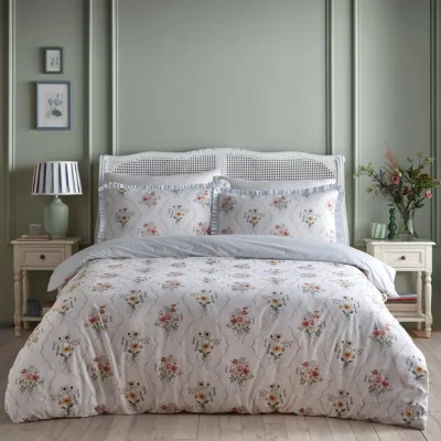Dunelm Appletree Floral Bouquet 100% Cotton Duvet Cover & Pillowcase Set