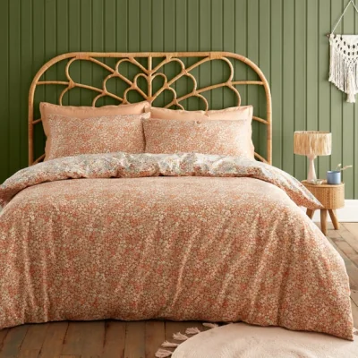 Dunelm Libby Ditsy Ochre Duvet Cover and Pillowcase Set Ochre