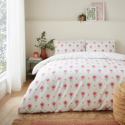 Dunelm Nairi Floral Polycotton Duvet Cover & Pillowcase Set