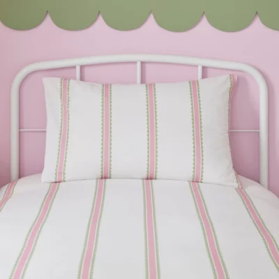 Dunelm Scallop Stripe Duvet Cover and Pillowcase Set
