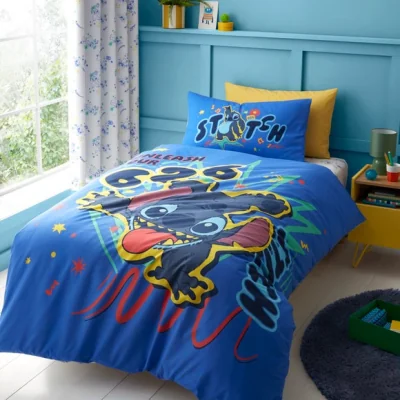 Dunelm Disney Unleash Stitch Quilt Cover & Pillowcase Set