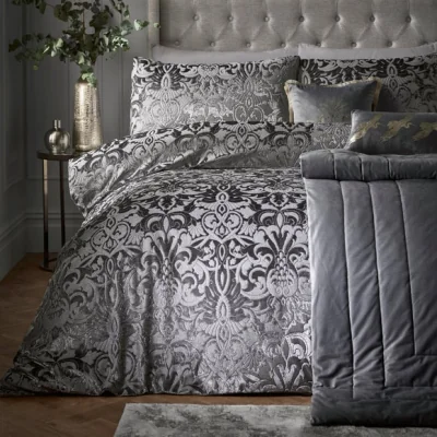 Dunelm Firenza Duvet Cover and Pillowcase Set Slate Grey Slate (Grey)