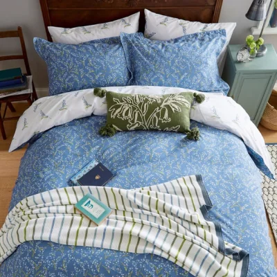 Dunelm Joules Bluebell Ditsy 100% Cotton Duvet Cover and Pillowcase Set Blue