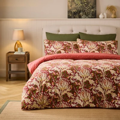 Dunelm Artichoke 100% Brushed Cotton Duvet Cover & Pillowcase Set