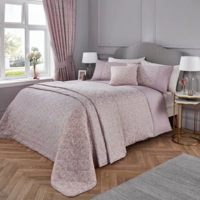 Dunelm Dreams and Drapes Woven Hawthorne Lavender Duvet Cover and Pillowcase Set Lavender