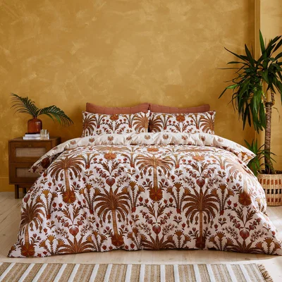 Dunelm Palma Tropics 100% Cotton Duvet Cover and Pillowcase Set