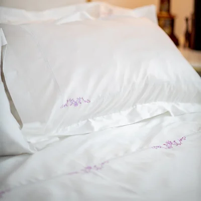 French Bedroom Field of Dreams Embroidered Bed Linen Full Set (Superking Set)