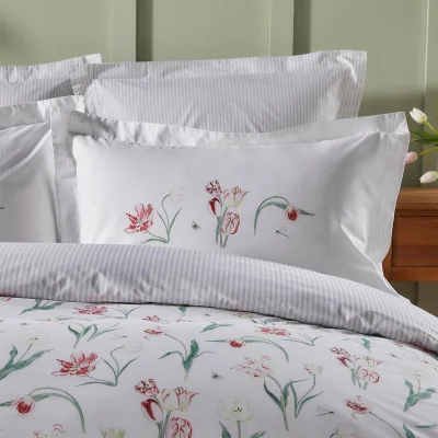 French Bedroom Tulip Bed Linen Set by Sophie Allport (Extra Pair Oxford Pillowcases)