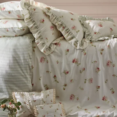 French Bedroom Nostalgic Rose Bed Linen Set (King Set)