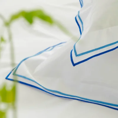 French Bedroom Designers Guild 400 Bed Linen Set in Cobalt Blue (Superking Set)