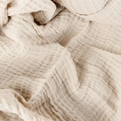 French Bedroom Morning Lark Oatmeal Crinkle Bed Linen Set (King Set)