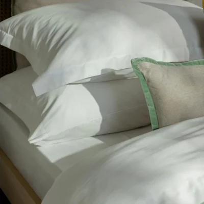 French Bedroom The Sleep 400 Sateen White Bed Linen Set (Superking Set)