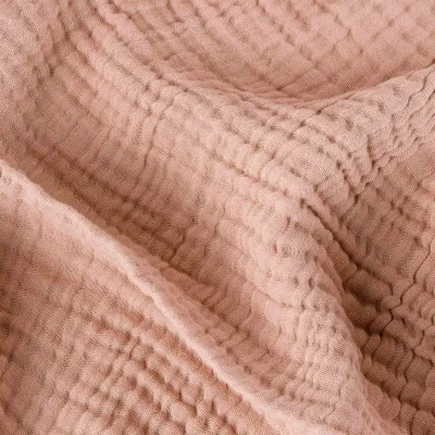 French Bedroom Morning Lark Peach Fuzz Crinkle Bed Linen Set (Double Set)