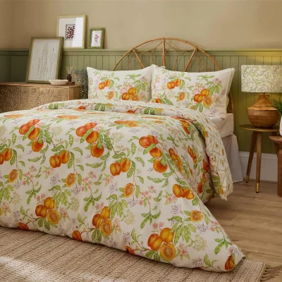 French Bedroom Peach Harvest Bed Linen Set (Extra Pair of Pillowcases)