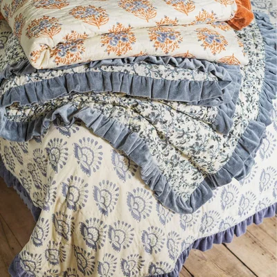 Graham & Green Graham and Green Altheda Hand-Block Printed Quilt