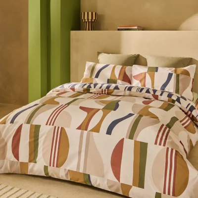 Habitat Habitat Geo Off White Bedding Set - Superking