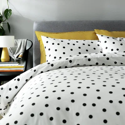 Habitat Habitat Monochrome Spots White & Black Bedding Set - Single