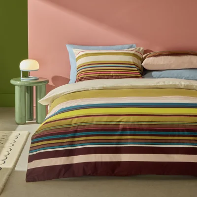 Habitat Habitat Archive Cotton Stripe Bedding Set - King size