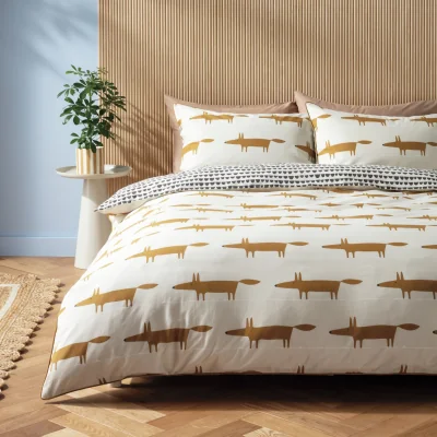 Habitat Habitat x Scion Mr Fox Cotton Cream Bedding Set - Superking