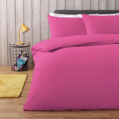 Habitat Habitat Polycotton Plain Cerise Bedding Set - Single