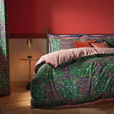 Habitat Habitat x Morris&Co. Cotton Blackthorn Bedding Set-Superking