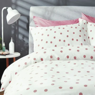 Habitat Habitat Pink Spot Bedding Set - Superking