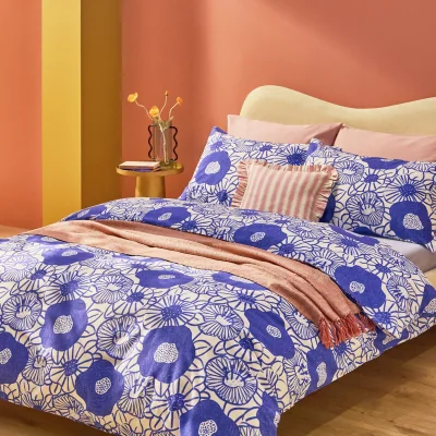 Habitat Habitat Bold Floral Blue Bedding Set - King size