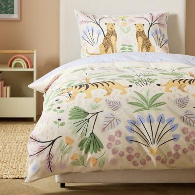 Habitat Habitat Flora Fauna Panel Cream Bedding Set - Single