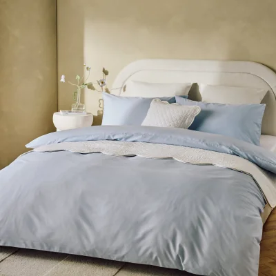 Habitat Habitat Plain Pale Blue Bedding Set - Double