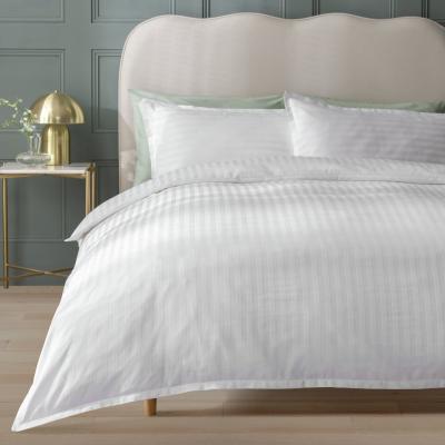 Habitat Habitat Cotton Oxford Edge Stripe White Bedding Set - Single