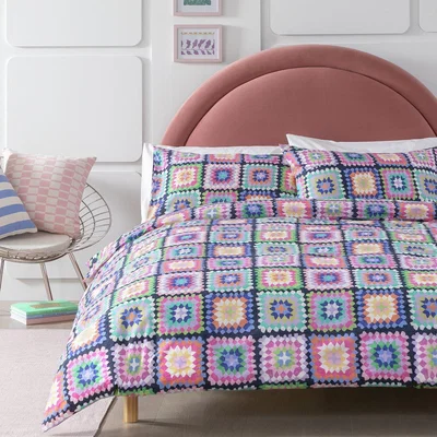 Habitat Habitat Cotton Crochet Print Bedding Set - Single