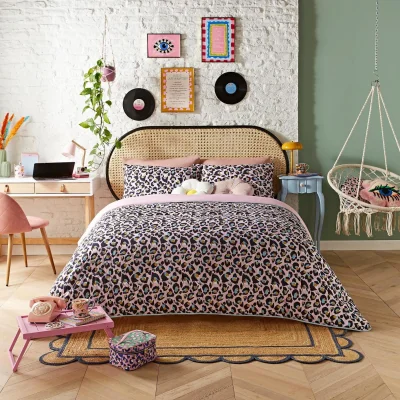Habitat Night Lark Eleanor Bowmer Leopard 10.5 Tog Duvet Set- Single
